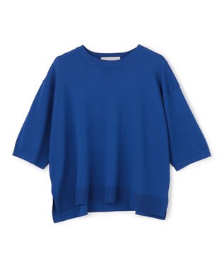 UNFILO スゴ機能美ニット ハーフスリーブ ブルー