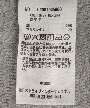 Green Parks 配色ヘンリーネック半袖プルオーバー Gray Mixture