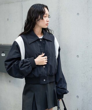 WEGO ナイロン切替ショートスタジャン