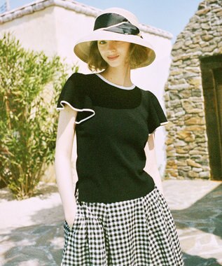 TOCCA 【UVカット90%・吸水速乾・抗菌防臭・洗える・サイズ調整可】SIDE RIBBON HAT 帽子 ブラック系