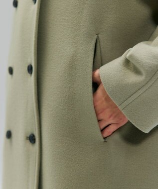 BEIGE， 【VERY NaVY12月号掲載】LABBOCK / ウール混ラグランステンカラーコート  L.Khaki