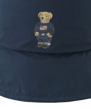 MOONBAT POLO RALPH LAUREN レインハット FLAG BEAR 撥水 ポケッタブル ネイビーブルー