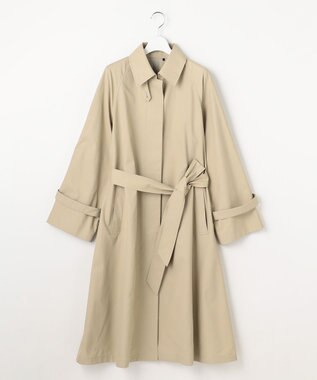 自由区 S コットンナイロンバルカラー コート ベージュ