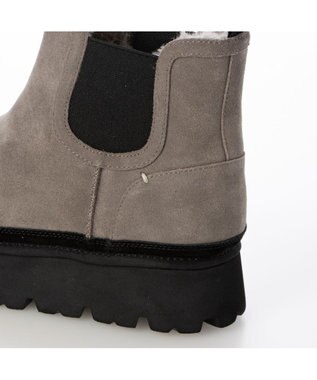 MODE ET JACOMO <carino>本革ムートン　サイドゴアショートブーツ オーク