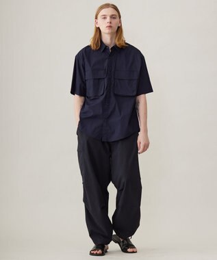 UNFILO MENS Light Move ポケットシャツ [24年春夏商品] ネイビー
