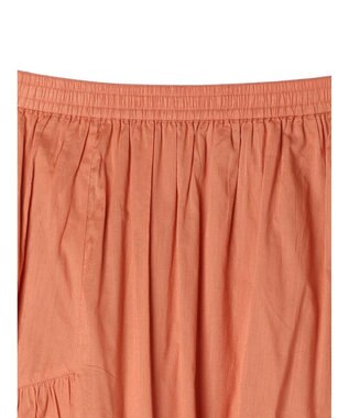 earth music&ecology コットンボイルランダム切替フレアスカート Orange