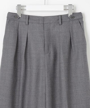 J.PRESS LADIES 【洗える】ANASTASIA milled ツータック ワイド パンツ ライトグレー系