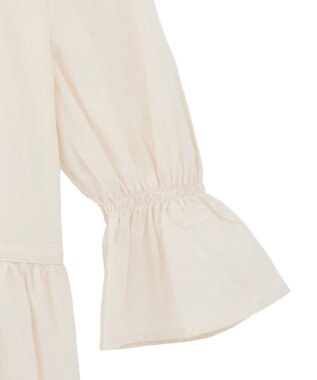 earth music&ecology 【綿100％】サイドリボンラッフルミニワンピース Ecru