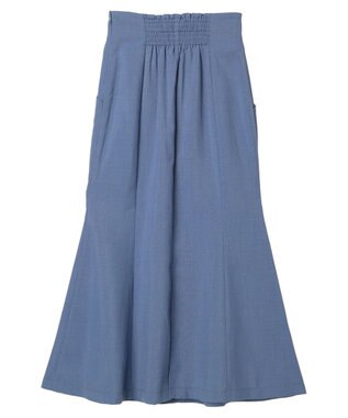 earth music&ecology フロントボタンマーメイドスカート Blue