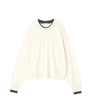 Green Parks アンチピリングレイヤード風ニットプルオーバー