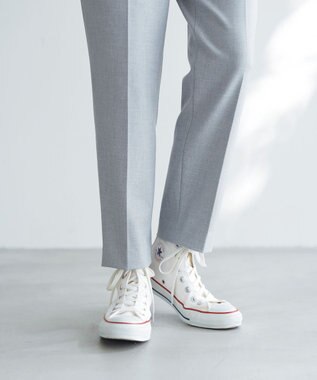 UNFILO beauty warm テーパードパンツ ライトグレー