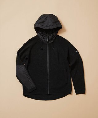 JOSEPH ABBOUD MOUNTAIN 【UNISEX】日本素材 ストレッチニットパーカー ブラック系