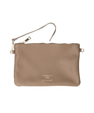 INTER-CHAUSSURES 【CHRISTIAN VILLA】レザーハンドバッグ オーク