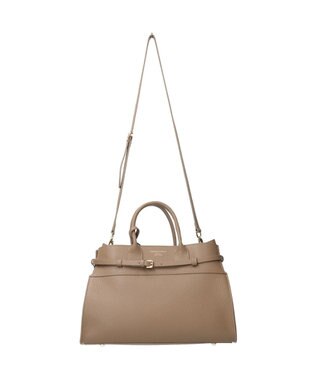 INTER-CHAUSSURES 【CHRISTIAN VILLA】レザーハンドバッグ オーク