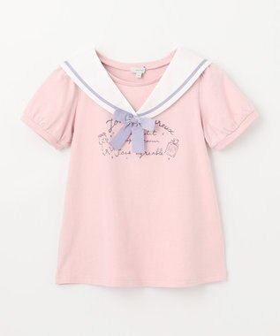 ANY KIDS セーラーカラー Tシャツ ピンク