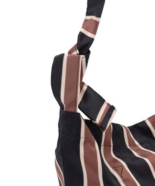 J.PRESS YORK STREET 【UNISEX】ストライプ ショルダーバック ブラック系1