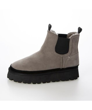 MODE ET JACOMO <carino>本革ムートン　サイドゴアショートブーツ オーク