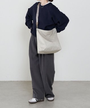 russet ナイロンジャガード2WAYショルダーバッグ(CE-1622) Ecru