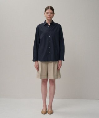 ATON SUVIN BROAD | スタンダードシャツ NAVY