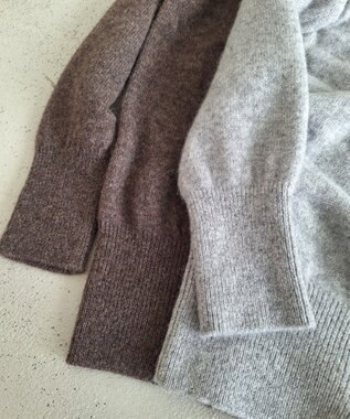 TOQUE 〈大草直子さんアドバイザー〉ベビーアルパカ×ウール縮絨ニットラグランスリーブ グレー