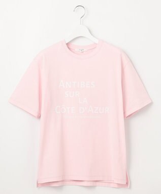 23区 【SLOW/一部店舗限定】MVSコットン デザイン ロゴTシャツ ピンク系