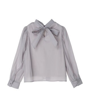 Green Parks ・ＥＬＥＮＣＡＲＥ　ＤＵＥ　バックリボンブラウス Light Gray