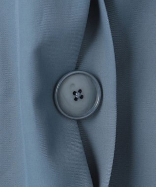 自由区 S コットンナイロンバルカラー コート ブルー