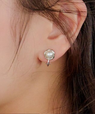 Tiaclasse 【5TYPEアソートデザイン・金属アレルギー対応】パールイヤリング・ピアス イヤリング：シルバーA