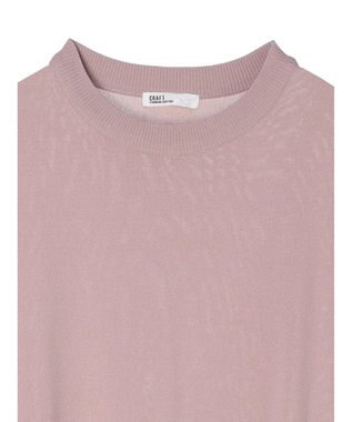 CRAFT STANDARD BOUTIQUE ＵＶカット接触冷感半袖ニットチュニック Pink