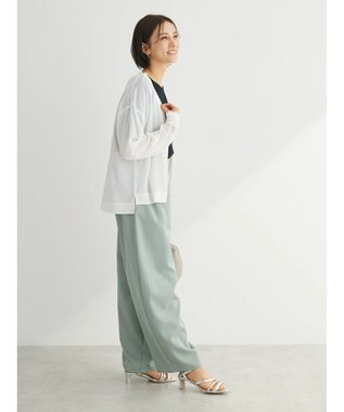 Green Parks Ｖネックシアーカットカーディガン Off White