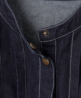 Feroux デニムミディ ワンピース ネイビー系