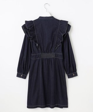Feroux デニムミディ ワンピース ネイビー系