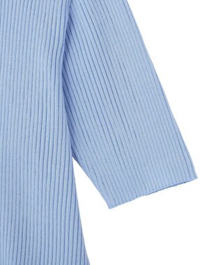 earth music&ecology ミニフリルポロカーディガン Blue