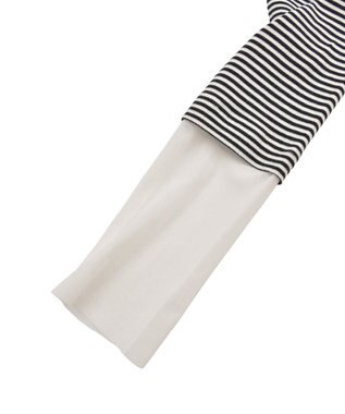 AMERICAN HOLIC 袖チュールレイヤードプルオーバー Border