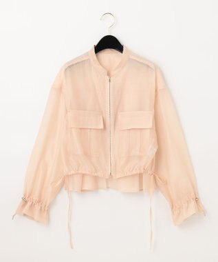 GRACE CONTINENTAL バックコンシャスブルゾン ホワイト