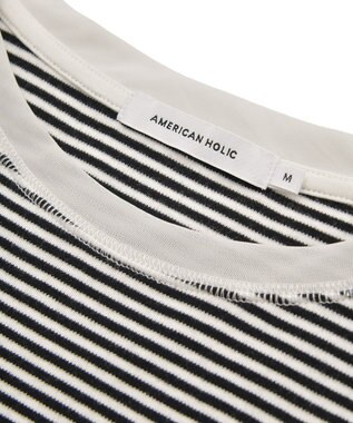 AMERICAN HOLIC 袖チュールレイヤードプルオーバー Border