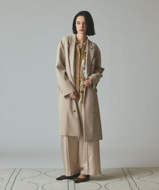 GRACE CONTINENTAL スカーフコンビカーディガン キャメル