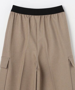 ANY L 【ウエストゴム】カーゴタックパンツ ベージュ