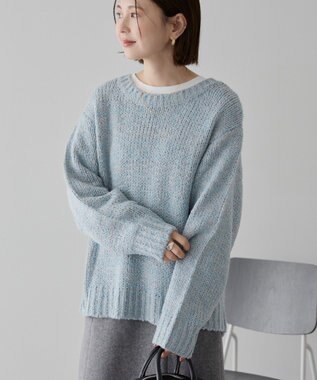 AMERICAN HOLIC メランジルーズニットプルオーバー Blue