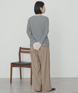 AMERICAN HOLIC 袖チュールレイヤードプルオーバー Border