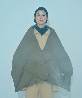 KWD 【日本製/UNISEX】DOWN SHAWL ポーランドホワイトグースダウンショール ブラウン