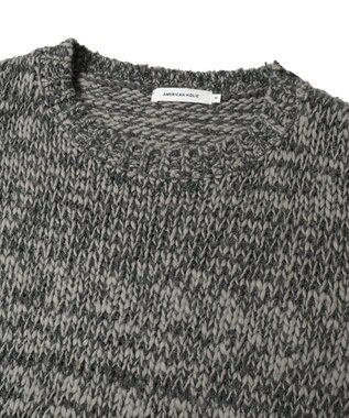 AMERICAN HOLIC メランジルーズニットプルオーバー Charcoal Gray