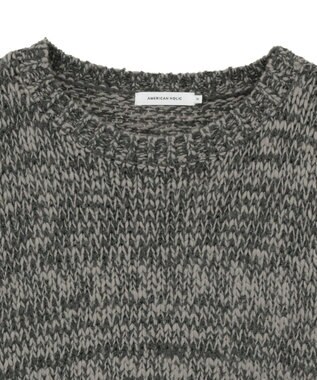 AMERICAN HOLIC メランジルーズニットプルオーバー Charcoal Gray