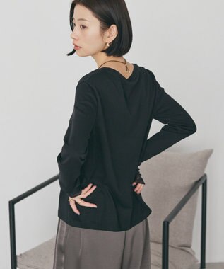 AMERICAN HOLIC 袖チュールレイヤードプルオーバー Black