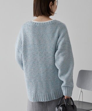 AMERICAN HOLIC メランジルーズニットプルオーバー Blue