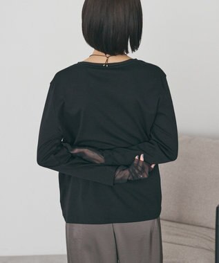 AMERICAN HOLIC 袖チュールレイヤードプルオーバー Black