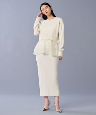 uncrave 【手洗い可】スムース ニット リブ スカート（uncrave STANDARD） エクリュ