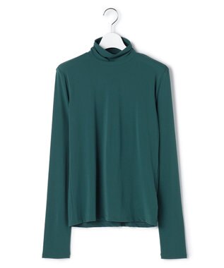 ICB 【洗える】 パウダリーチュール ハイネックトップス ピーコック系