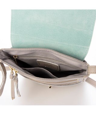 UNBILLION ペルケ perche / 7ポケットレザーポシェット グレー