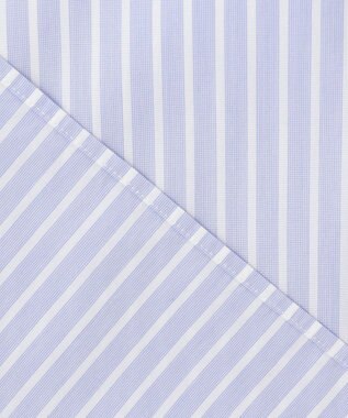 23区 【洗える】CANCLINI バンドカラー シャツ サックスブルーストライプ